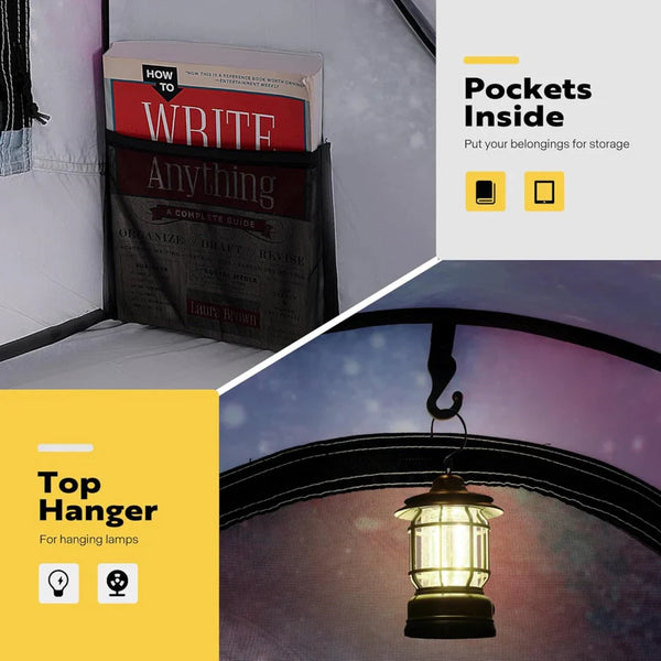 Maze Pop up Play and Sensory Privacy Bed Tent - Galaxy