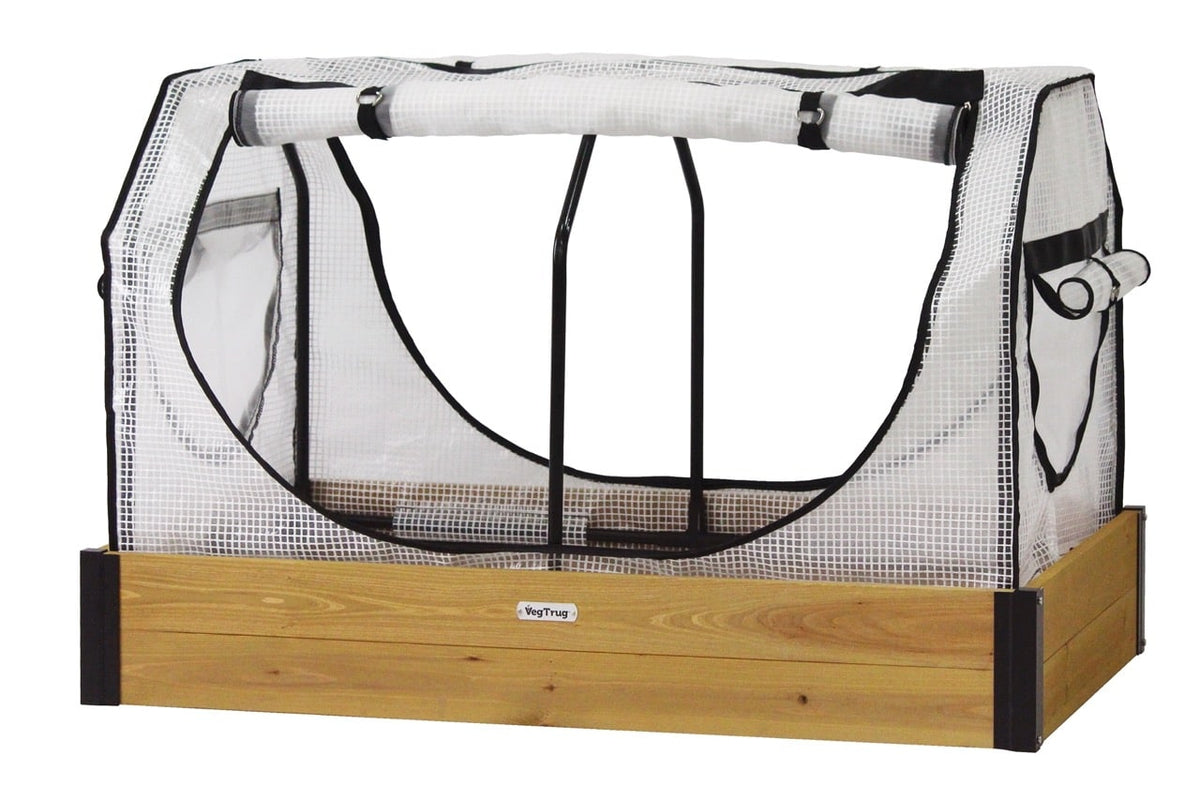VegTrug Small Raised Garden Bed Grow Kit with Cover - Natural