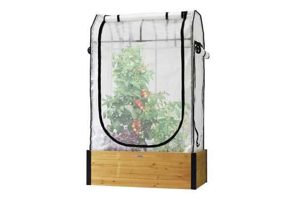 VegTrug Large Raised Garden Bed Grow Kit with Cover - Natural