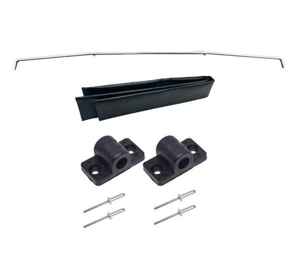 Tonneau Rod Support Bar Replacement Kit with Sheath, Brackets and Pop Rivets