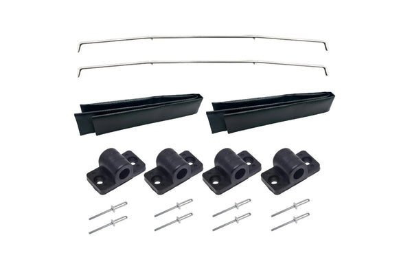 Tonneau Rod Support Bar Replacement TWIN Kit with Sheath, Brackets and Pop Rivets