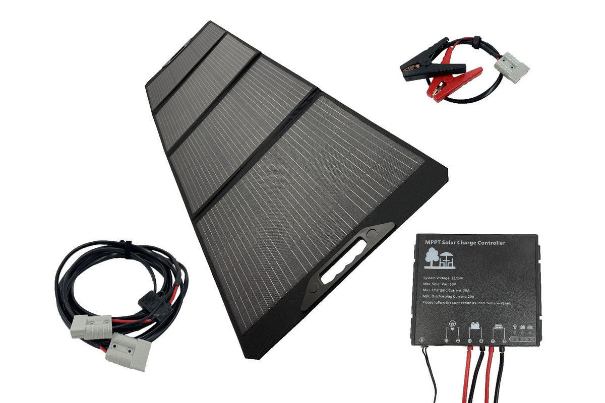200W Portable Folding Solar Panel Kit with MPPT Controller & Accessories