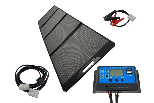 200W Premium ETFE Portable Solar Panel, PWM Controller & Accessory Kit