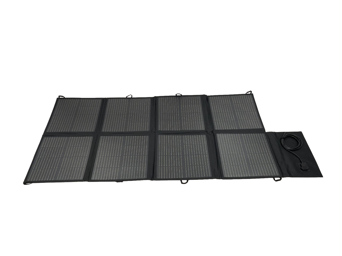 200W Portable Folding Solar Panel Blanket Kit with PWM Controller & Accessories