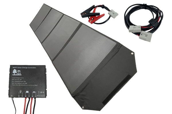 300W Premium Portable Folding Solar Panel Mat, MPPT Controller & Accessories