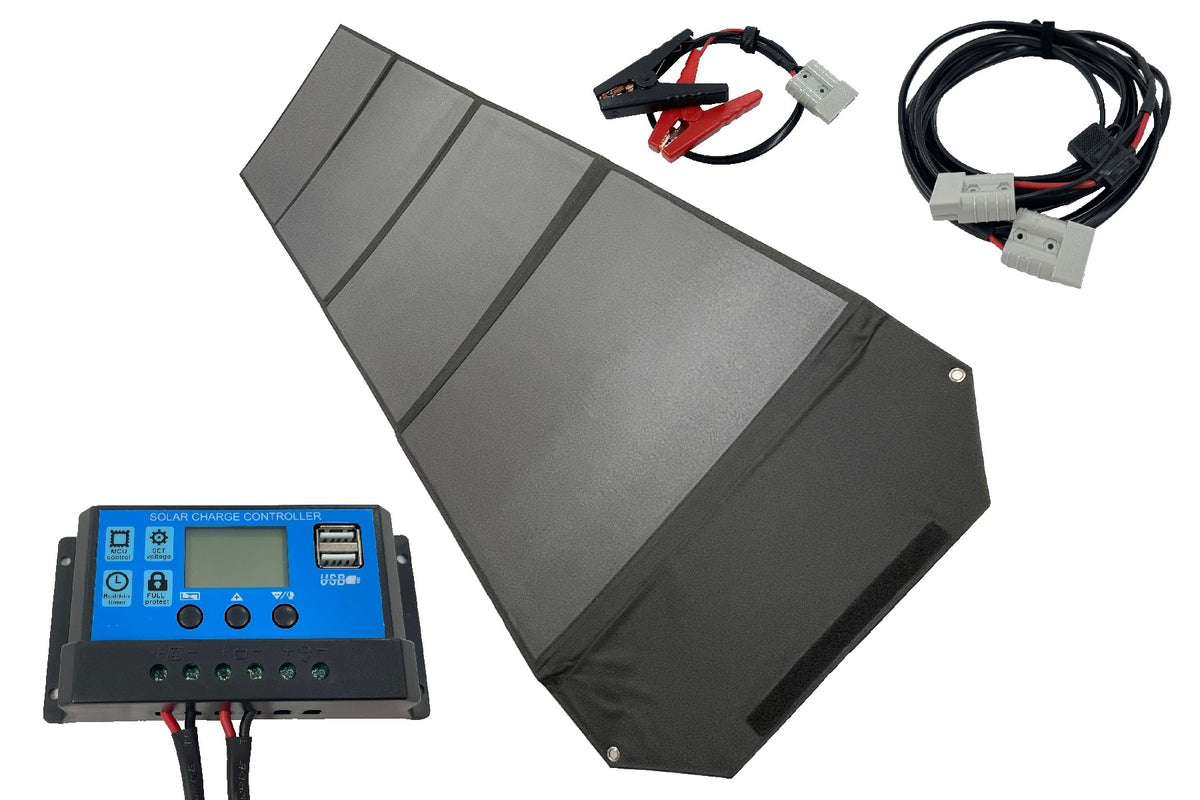 300W Portable Folding Solar Panel Mat Kit with PWM Controller & Accessories
