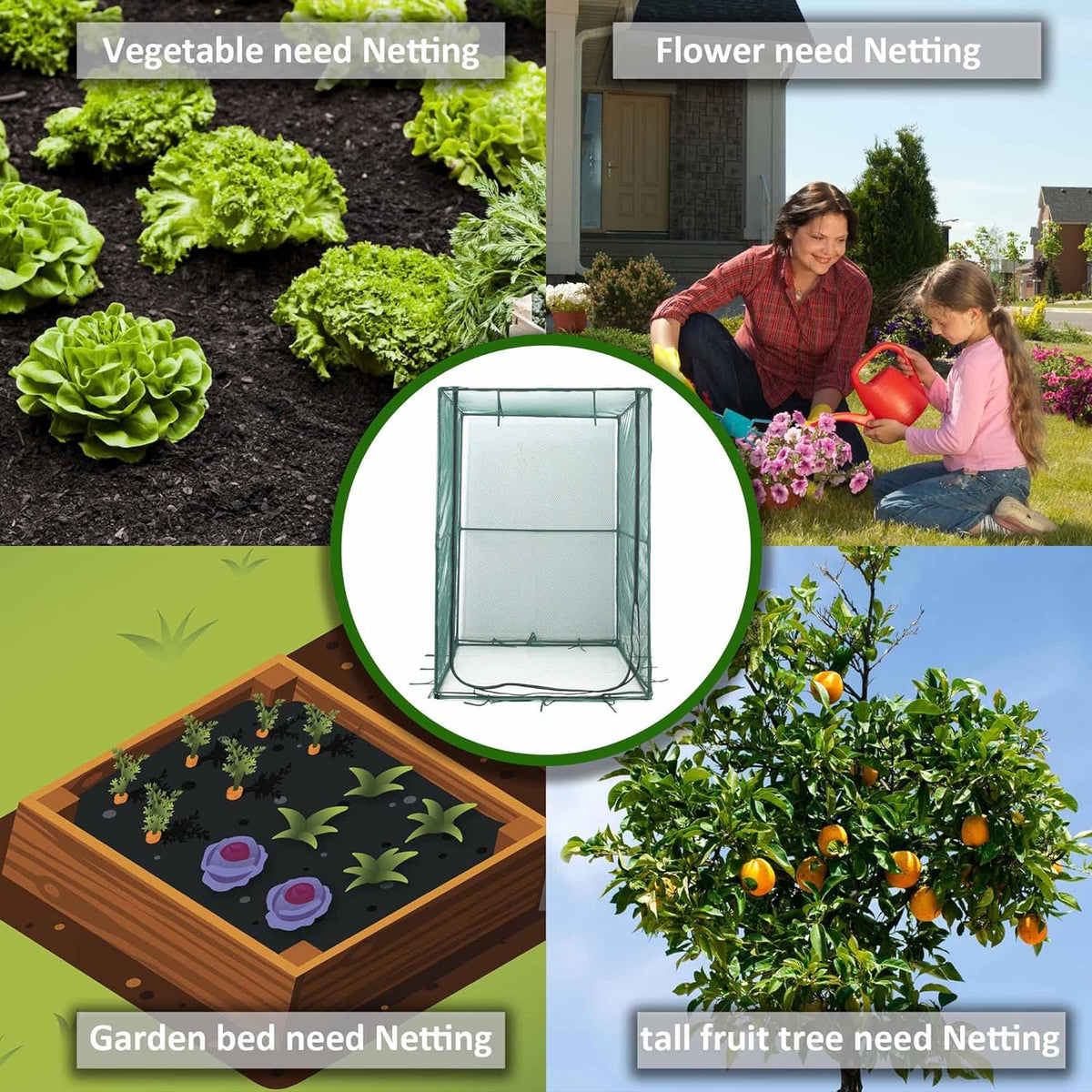 Maze Slim Metal Frame Net Crop Protection Cage