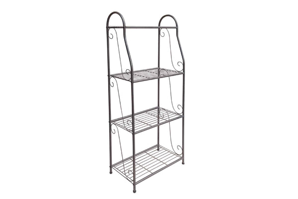 Takasho Metal Plant Stand 4 Shelf - Hammertone Grey