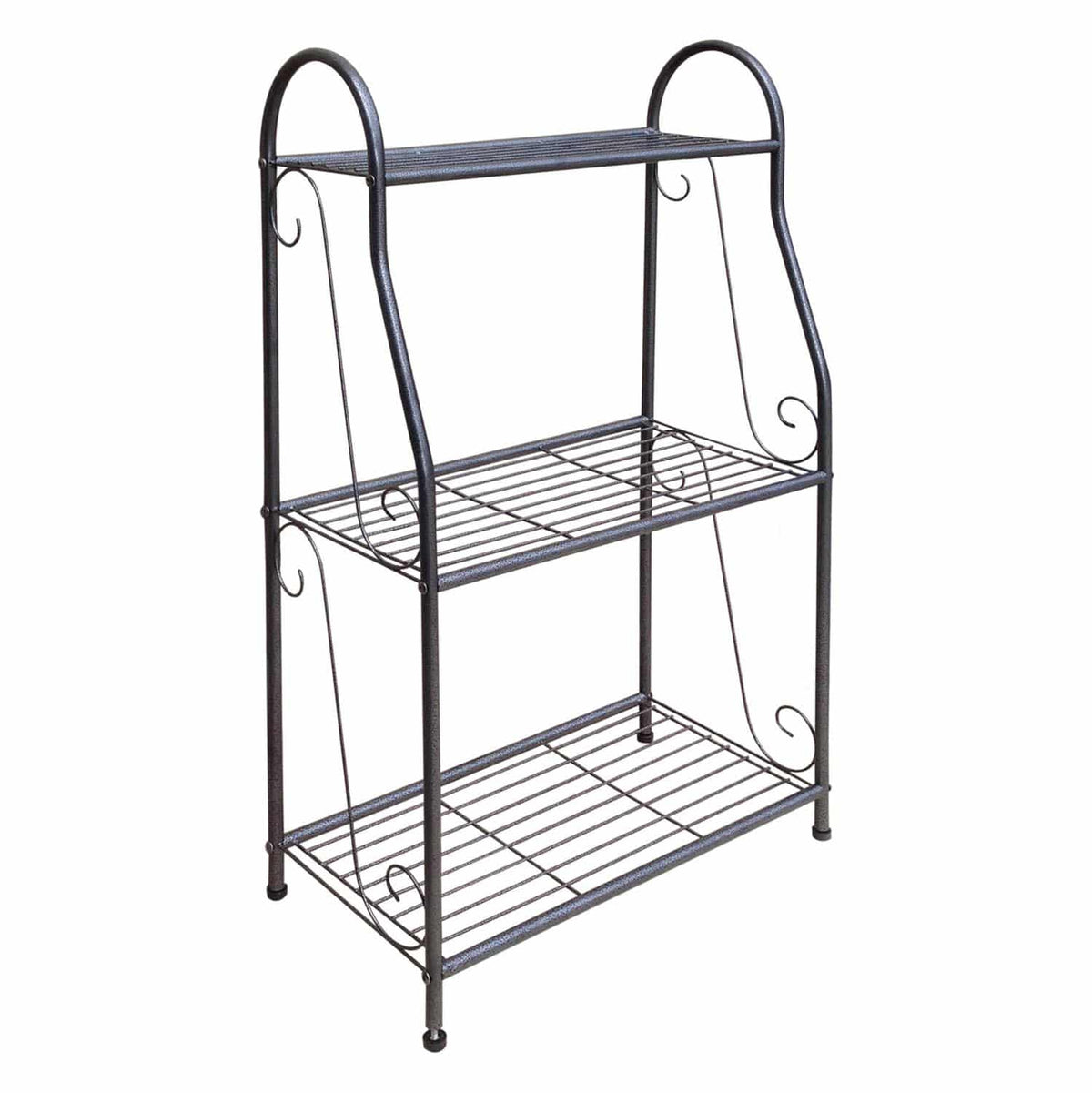 Takasho Metal Plant Stand 3 Shelf - Hammertone Grey