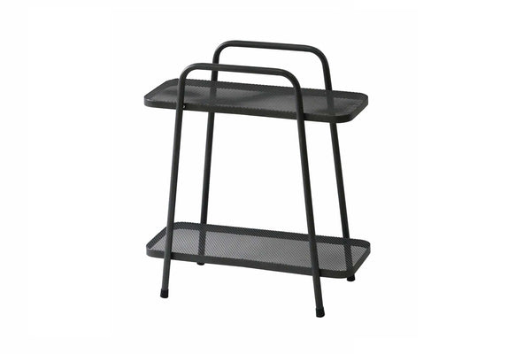 Takasho Modern Metal Plant Stand 2 Shelf - Black