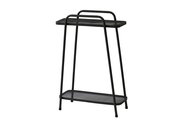 Takasho Modern Tall Metal Plant Stand 2 Shelf - Black