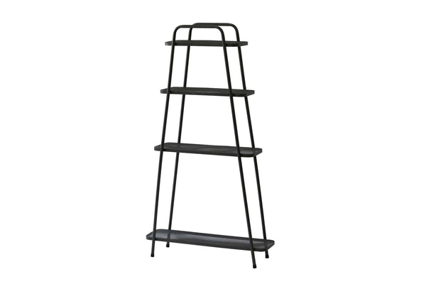 Takasho Modern Metal Plant Stand 4 Shelf - Black