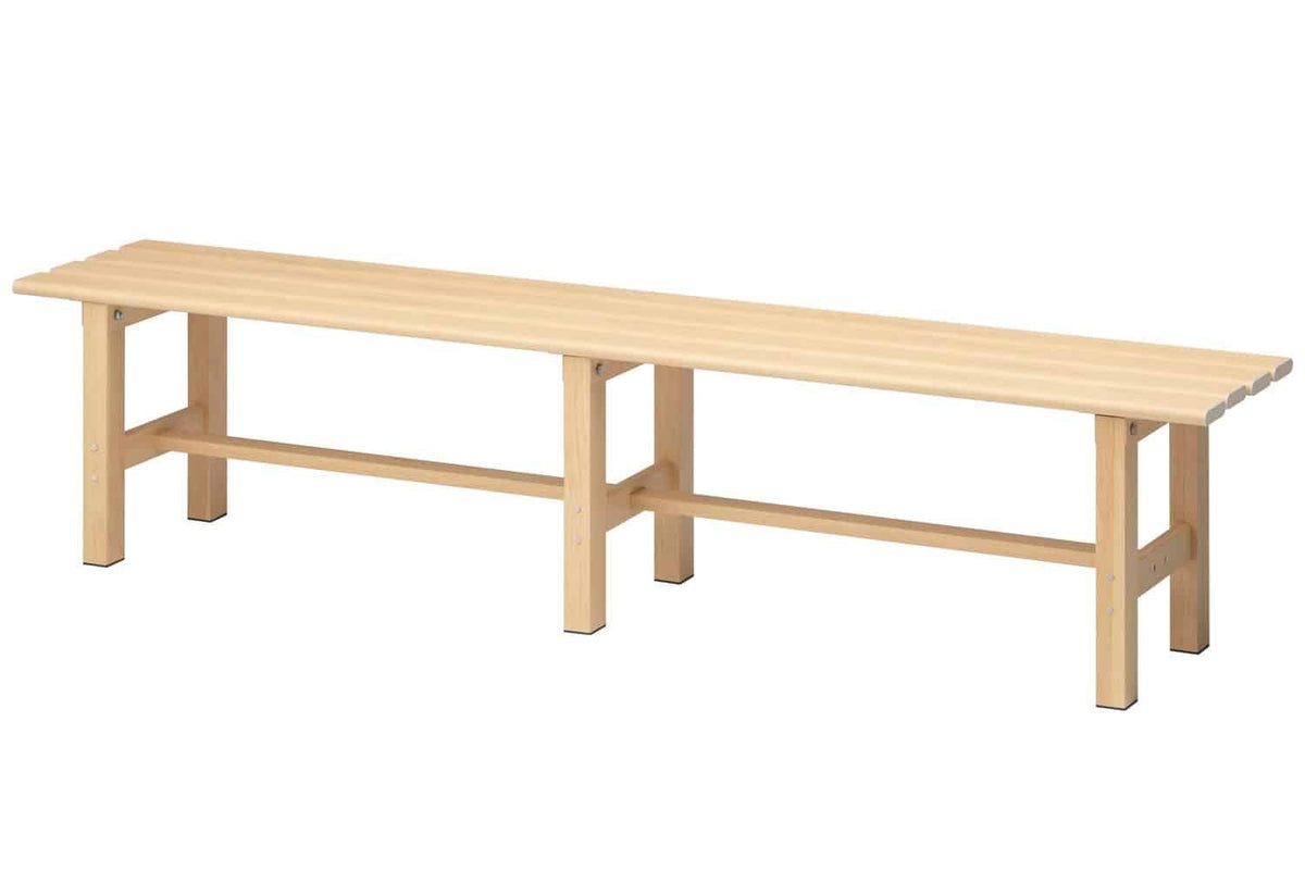 Takasho Aluminium Bench Seat 150cm Woodgrain Pattern - Cream