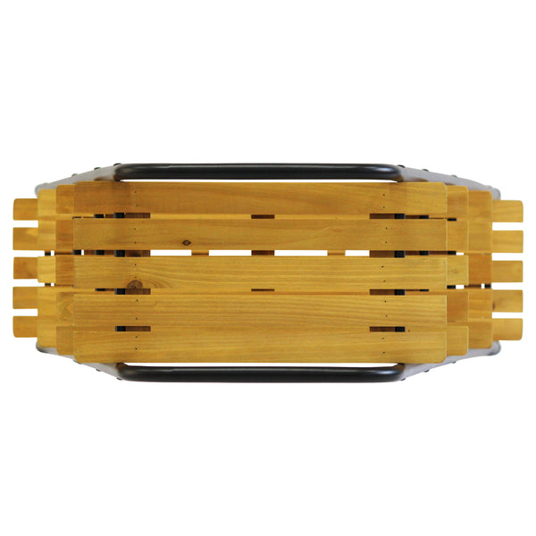 Takasho Moderno Tall Plant Stand 4 Shelf - Black/Natural Timber