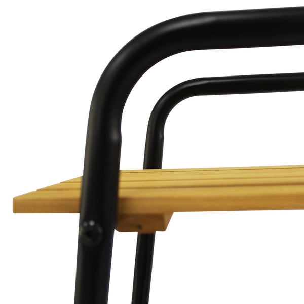 Takasho Moderno Tall Plant Stand 4 Shelf - Black/Natural Timber