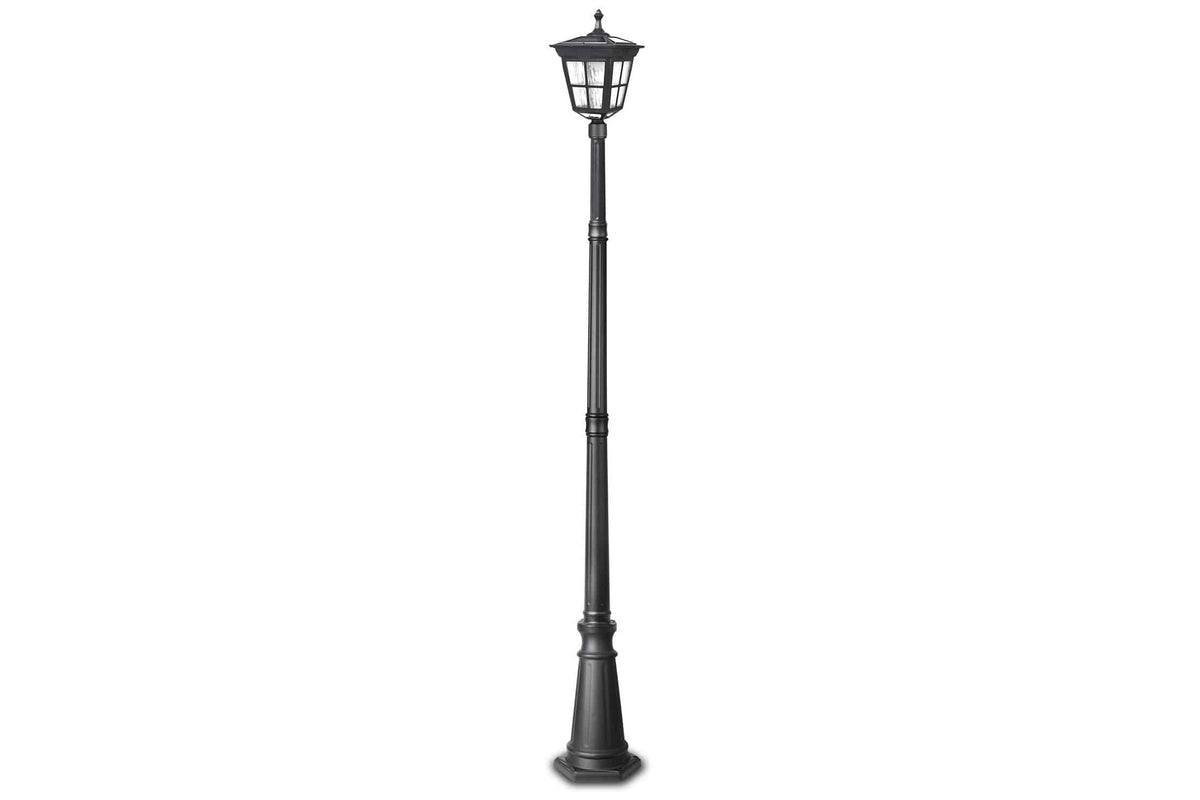 Takasho Single Post Light Heritage Style Lamp with Solar Panel 150lm
