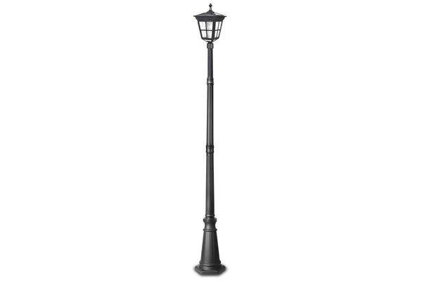 Takasho Single Post Light Heritage Style Lamp with Solar Panel 150lm