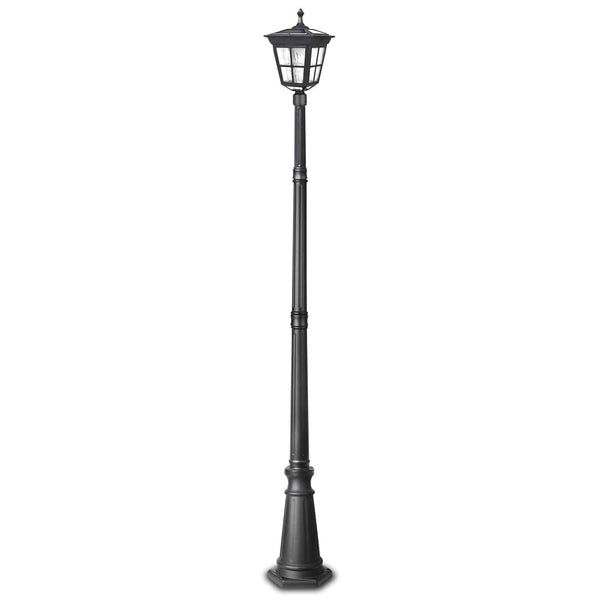 Takasho Single Post Light Heritage Style Lamp with Solar Panel 150lm