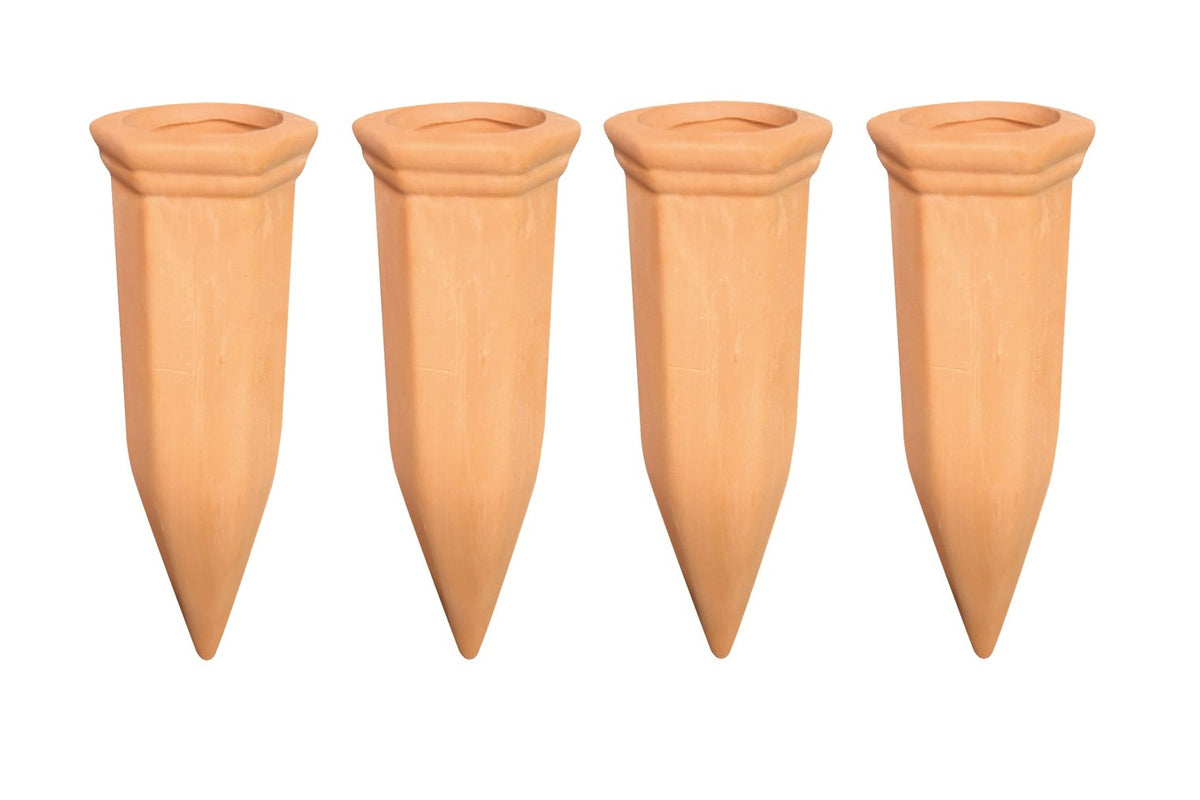 Greenlife Terracotta Self-watering Plant Pot Spikes - 4 PACK