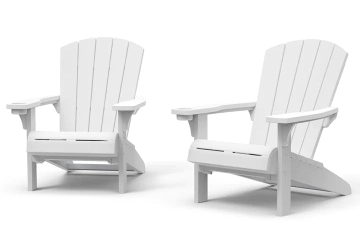 Keter Alpine Adirondack Chair - White 2 Pack