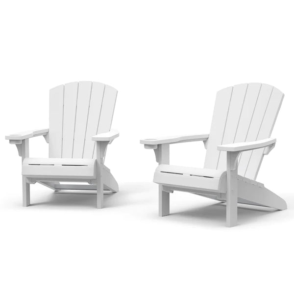 Keter Alpine Adirondack Chair - White 2 Pack