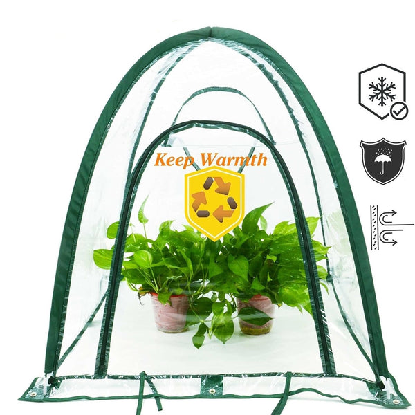 Maze Twin Pack Poly Greenhouse Garden Covers – 0.92m² X 1m High