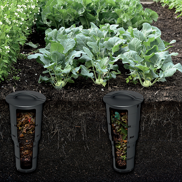 3x Maze 11L Underground Composter Tower Worm Farm - Anthracite