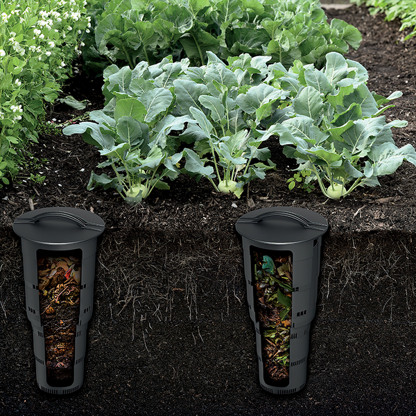 Maze 11L Underground Composter Tower Worm Farm - Anthracite 3 Pack