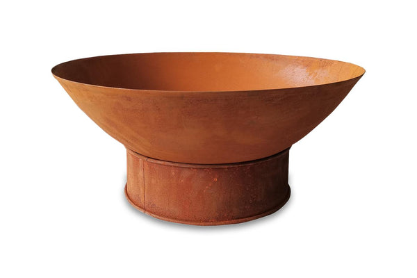 Greenlife Cast Iron 60cm Deep Dish Bowl Fire Pit - Rust Patina