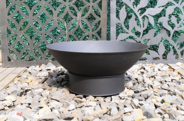 Greenlife Cast Iron 60cm Deep Dish Bowl Fire Pit - Black