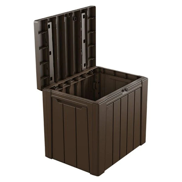 Keter Urban Box 2 in 1 - 113L Storage Box and Seat - Brown