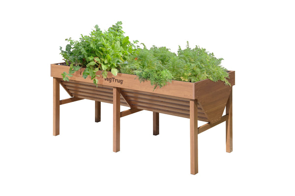 VegTrug Aluminium Raised Planter Medium 1.8m - Natural Wood Effect