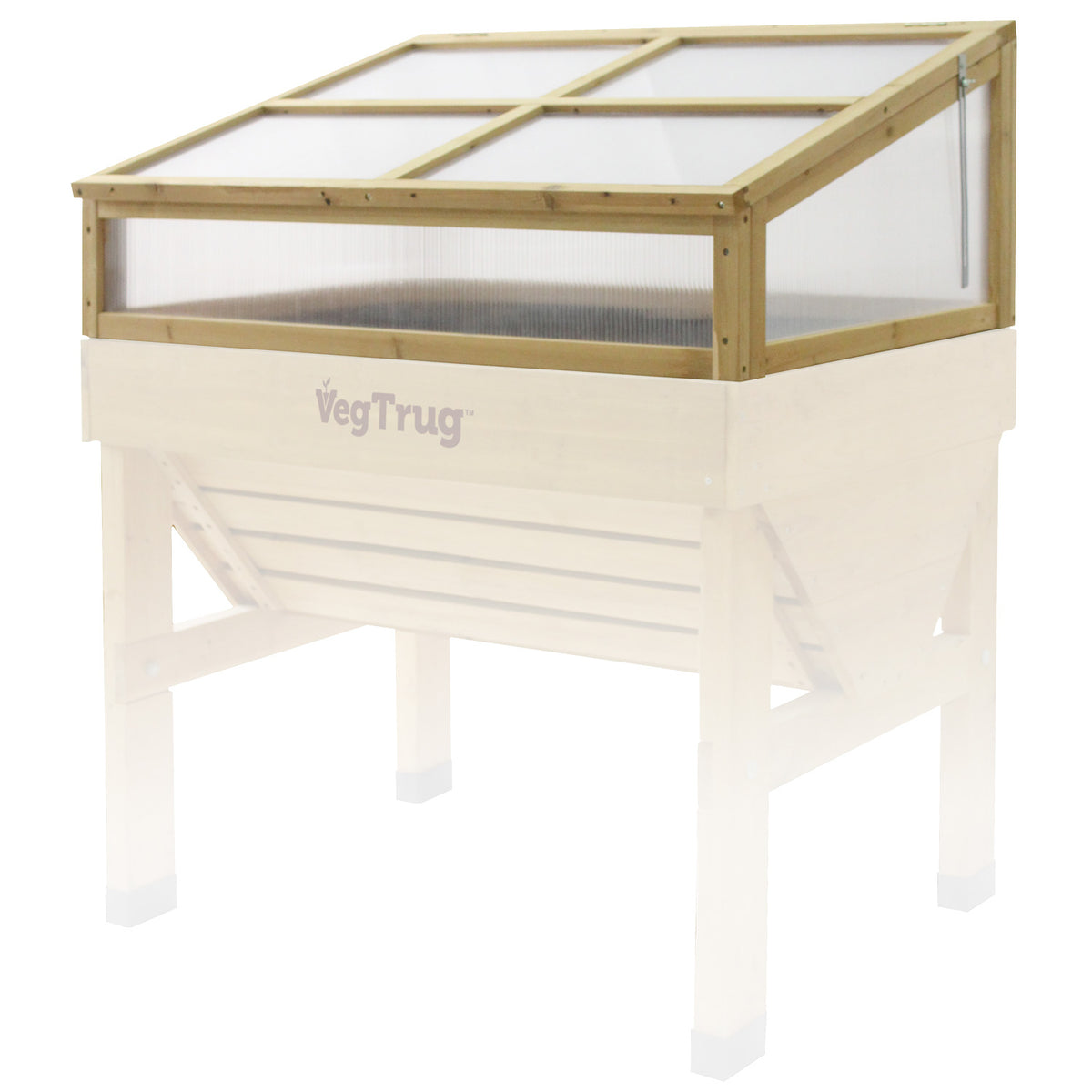 VegTrug Cold Frame for Small 1m Classic Wooden Raised Planter - Natural