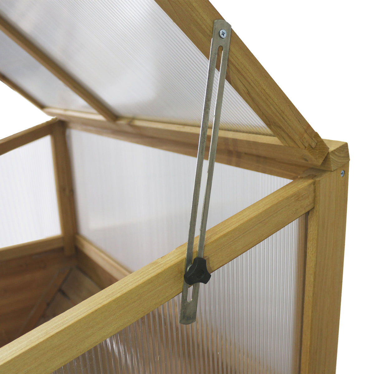 VegTrug Cold Frame for Small 1m Classic Wooden Raised Planter - Natural