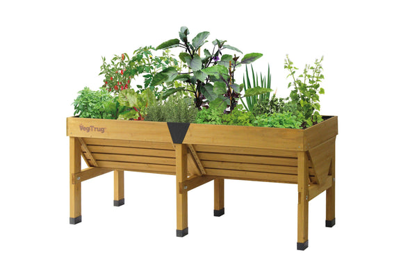 VegTrug Wooden Raised Planter Medium - Natural