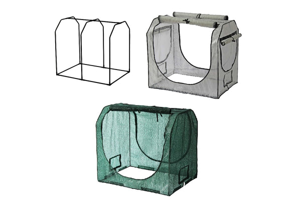VegTrug 90cm Frame with PE Greenhouse and Shade Covers for Small 1m Classic Planter