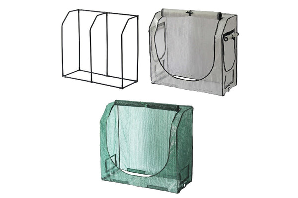 VegTrug 90cm Frame with PE Greenhouse and Shade Covers for Small 1m Wall-hugger