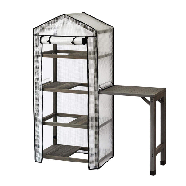 VegTrug Timber Side Table for Wall-hugger and Nursery - Grey Wash