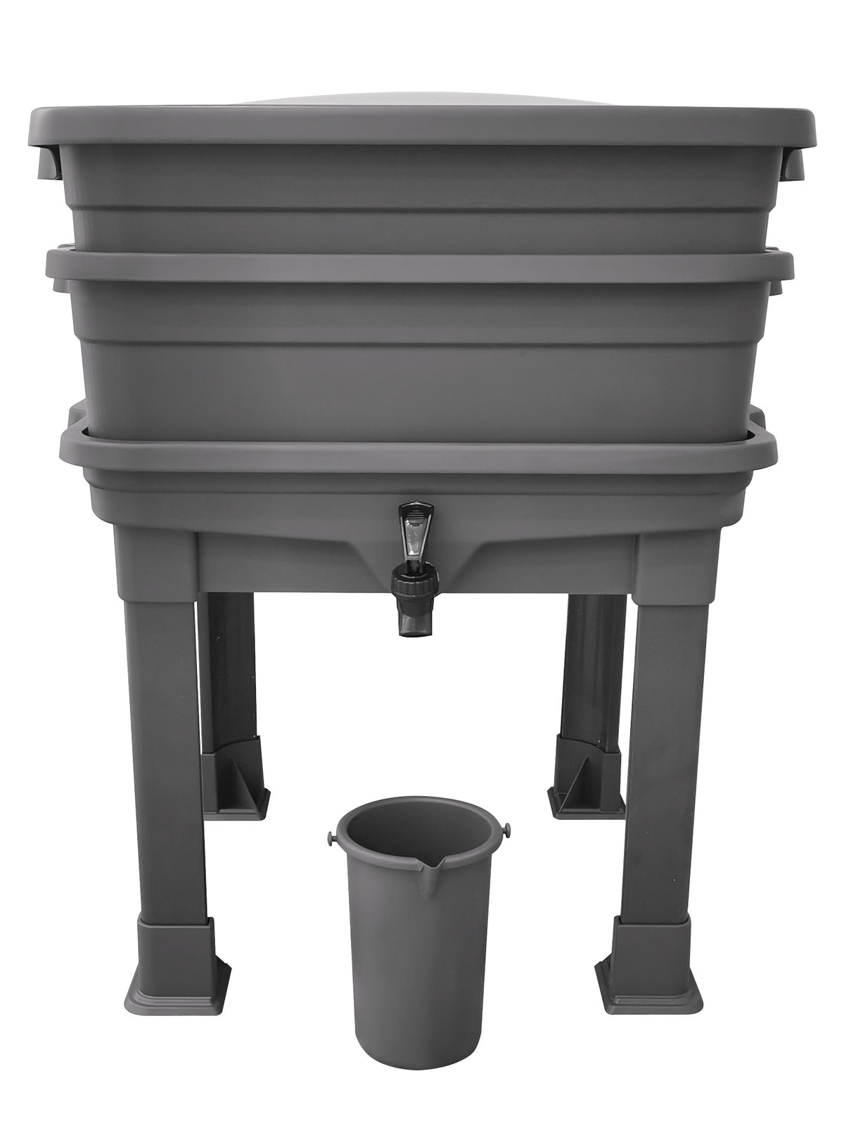 Greenlife Raised 2 Tier Worm Farm Tower with Legs, Tap and Bucket