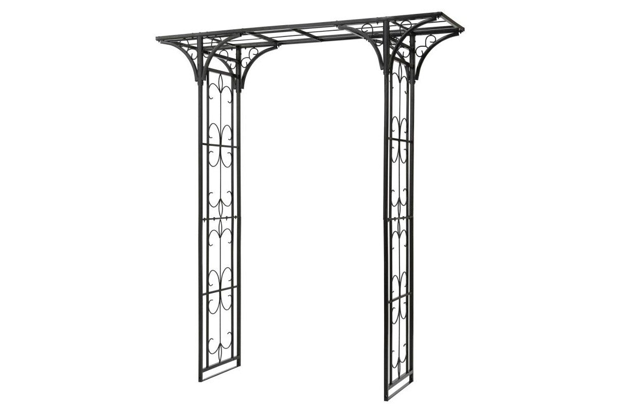 Takasho Metal Garden Arch Kasuga 1800 x 500 x 2370mm Black