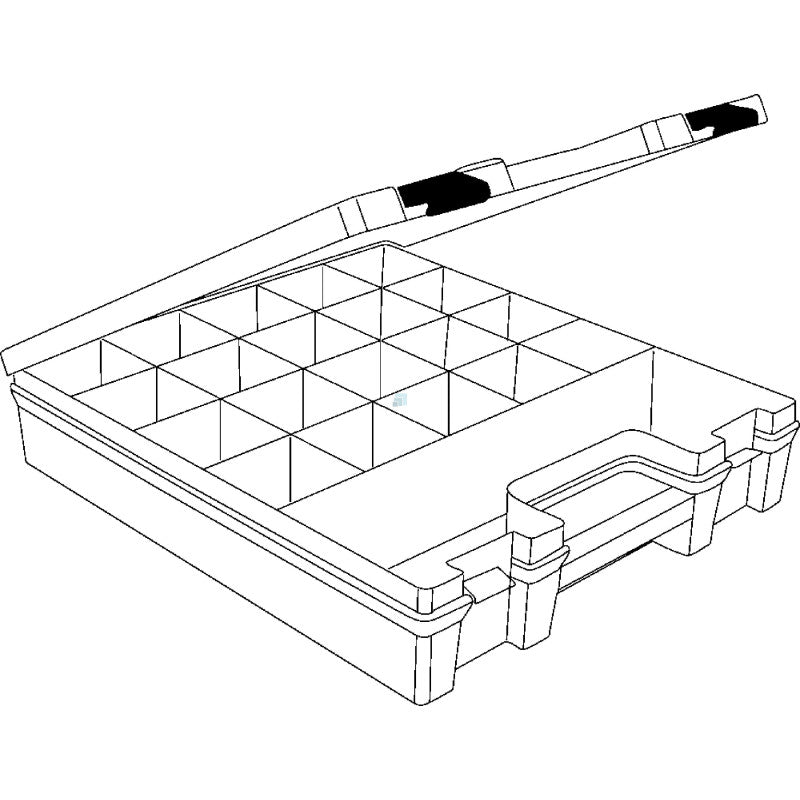 Fischer Plastics Ezi-Pak Carry Case Blue Base Clear Lid with Two Clips
