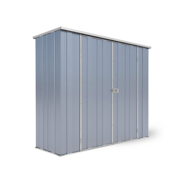 YardStore F62-D Flat Roof Steel Garden Shed - 2.1m x 0.72m x 1.8m