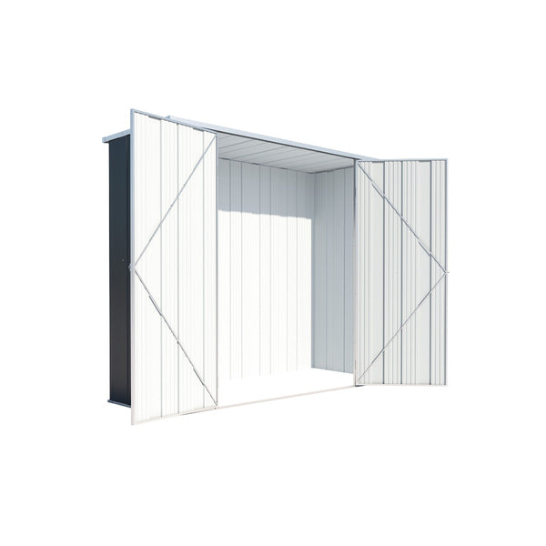 YardStore F62-D Flat Roof Steel Garden Shed - 2.1m x 0.72m x 1.8m