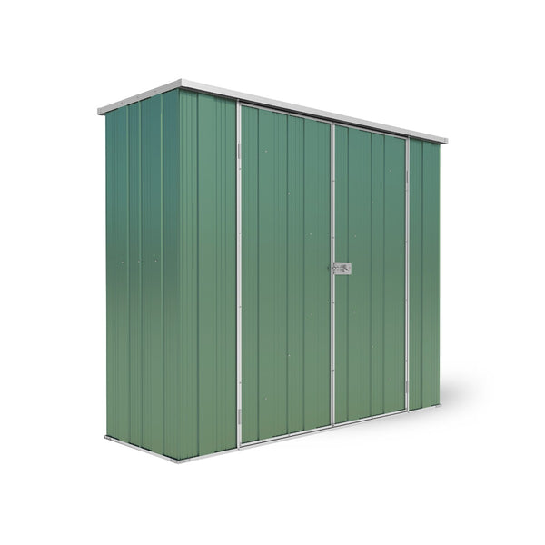 YardStore F62-D Flat Roof Steel Garden Shed - 2.1m x 0.72m x 1.8m