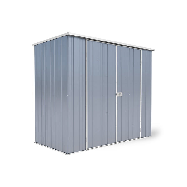 YardStore F63-D Flat Roof Steel Garden Shed - 2.1m x 1.07m x 1.8m