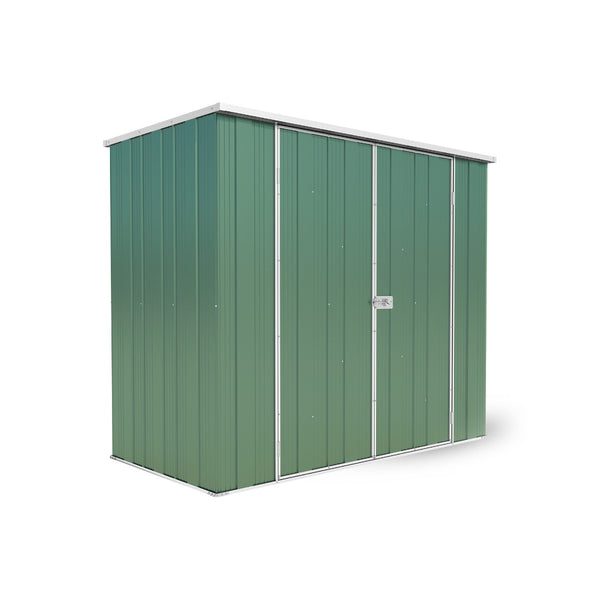 YardStore F63-D Flat Roof Steel Garden Shed - 2.1m x 1.07m x 1.8m