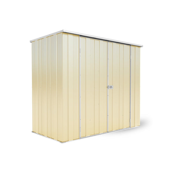 YardStore F63-D Flat Roof Steel Garden Shed - 2.1m x 1.07m x 1.8m