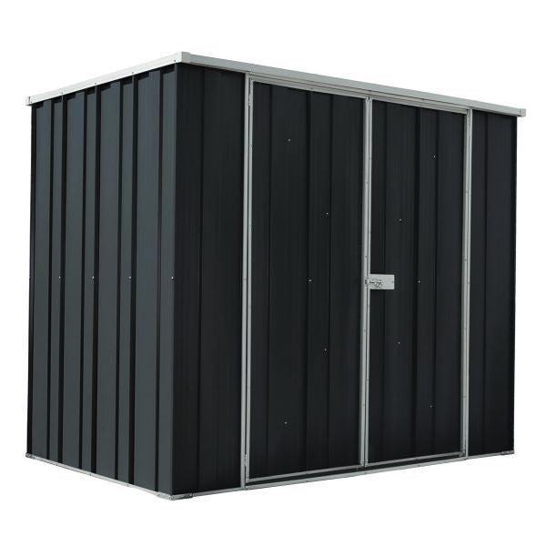 YardStore F64-D Flat Roof Steel Garden Shed - 2.1m x 1.41m x 1.8m