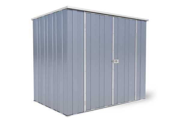 YardStore F64-D Flat Roof Steel Garden Shed - 2.1m x 1.41m x 1.8m
