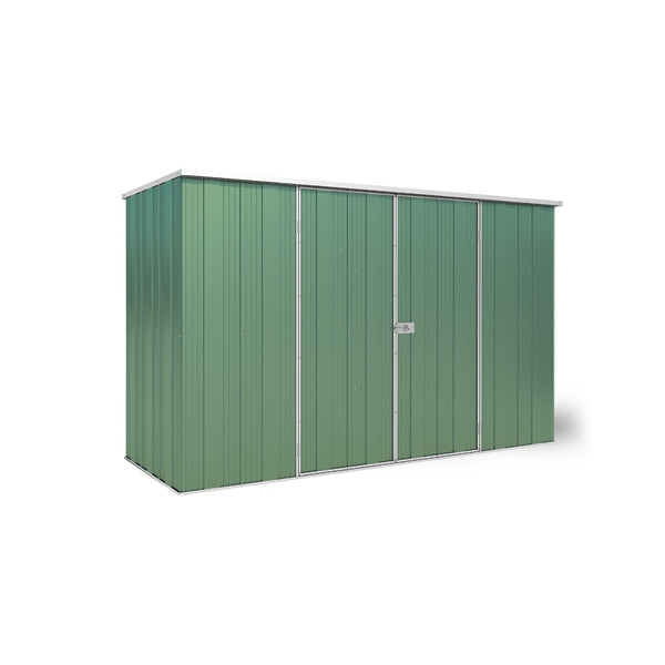 YardStore F83-D Flat Roof Steel Garden Shed - 2.8m x 1.07m x 1.8m